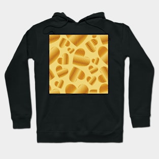 An abundance of golden hearts on beige Hoodie